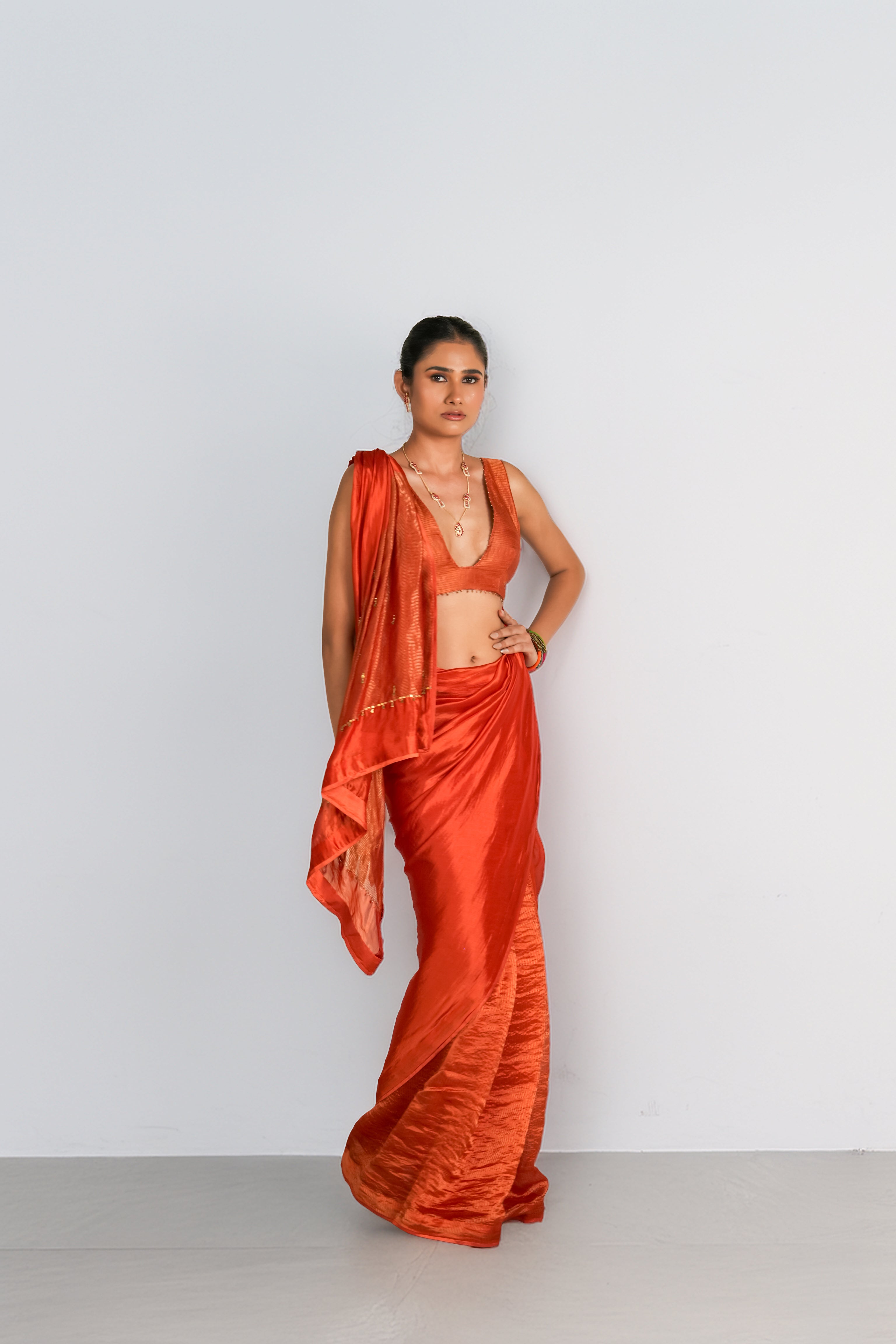 The Coin Edit | Orange Saree