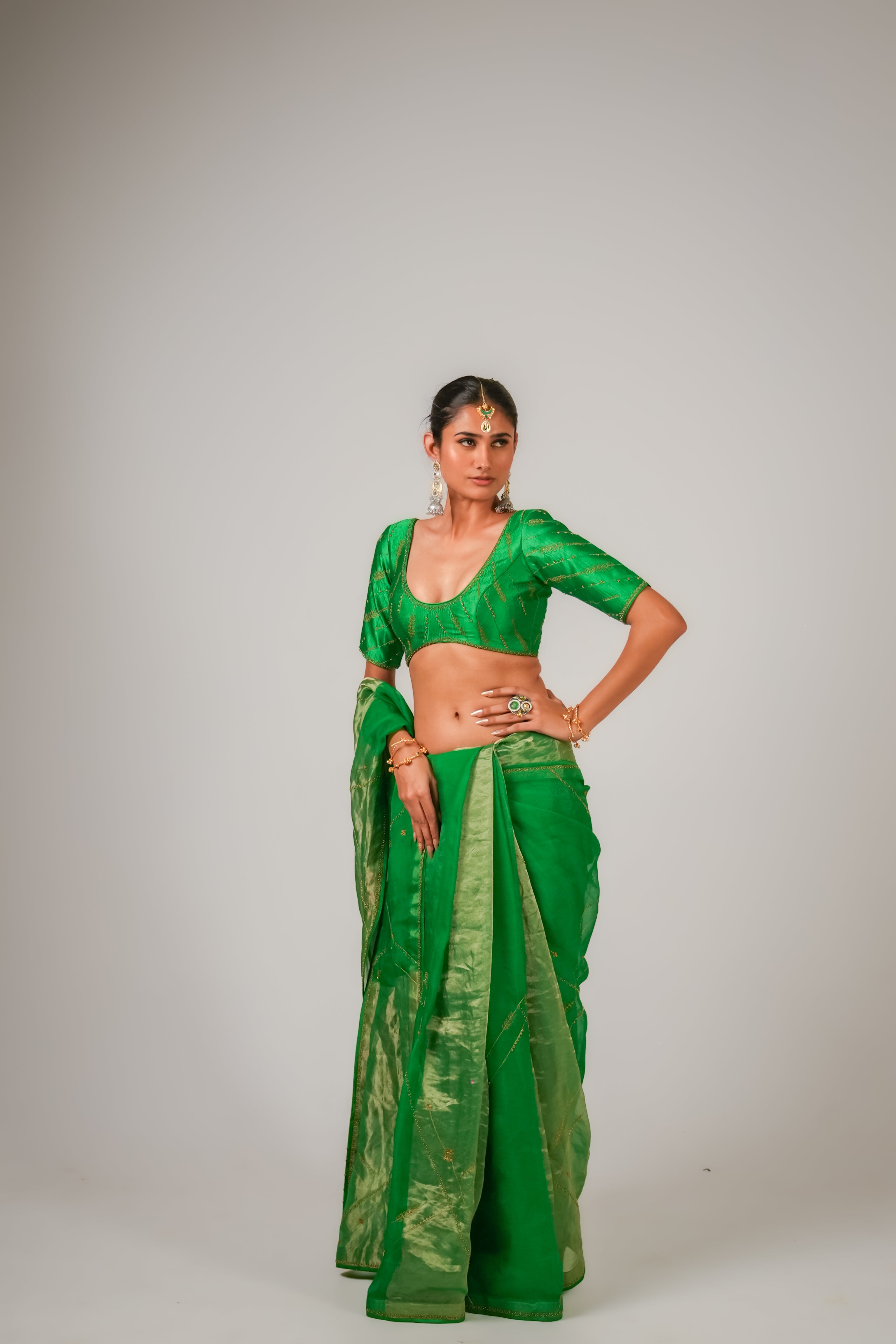 Lakeer | Green Saree