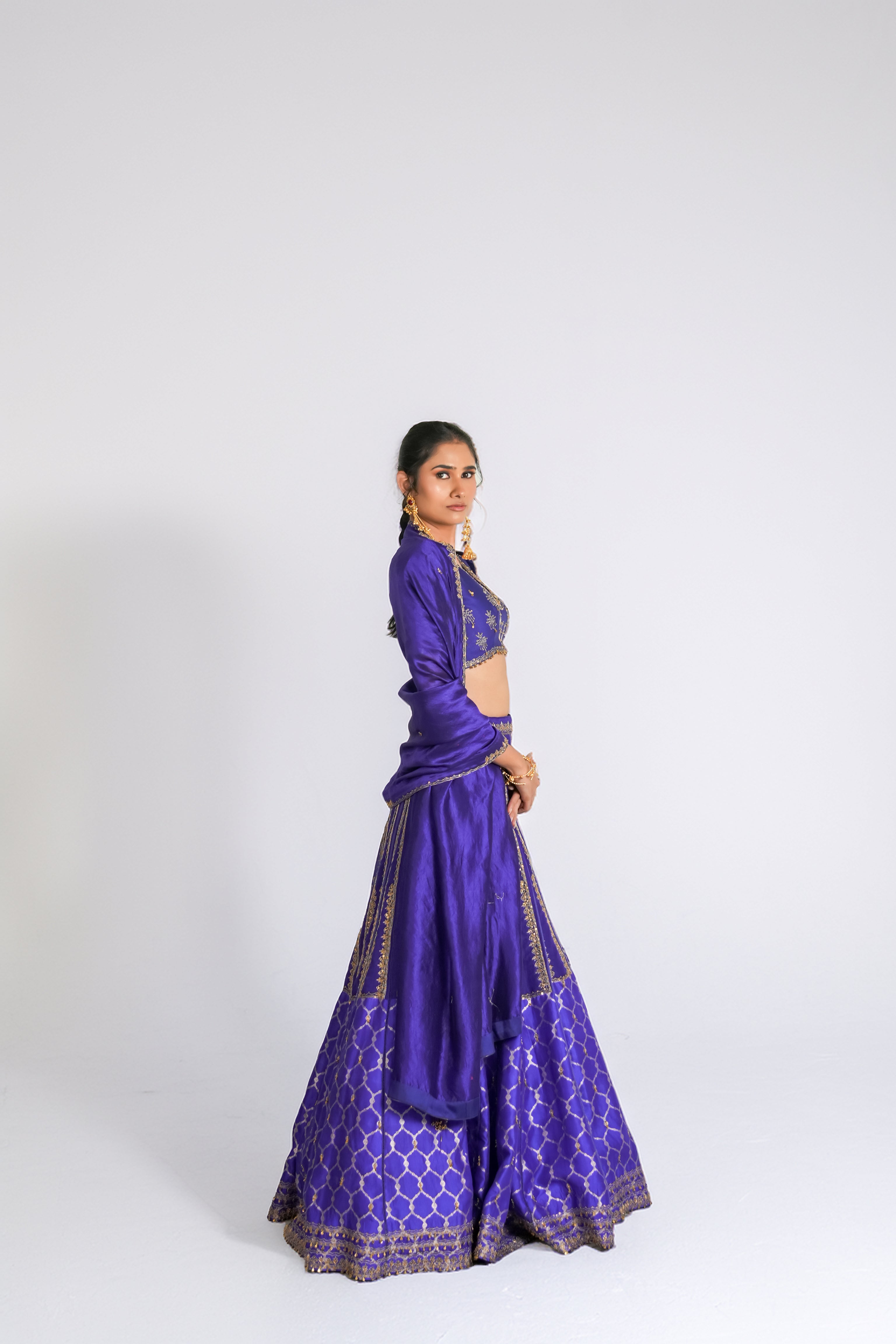 Lakeer | Purple Lehenga Set
