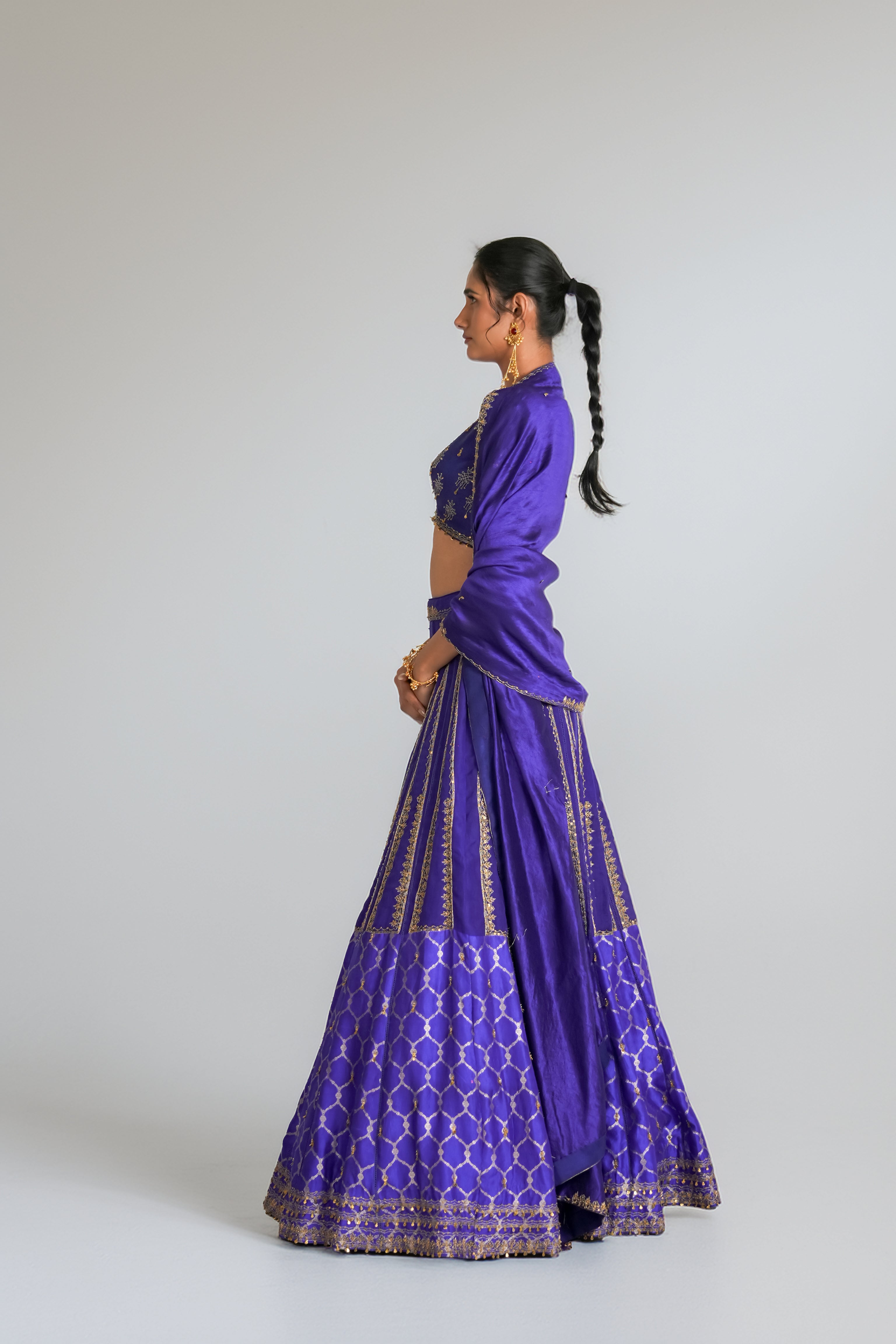 Lakeer | Purple Lehenga Set