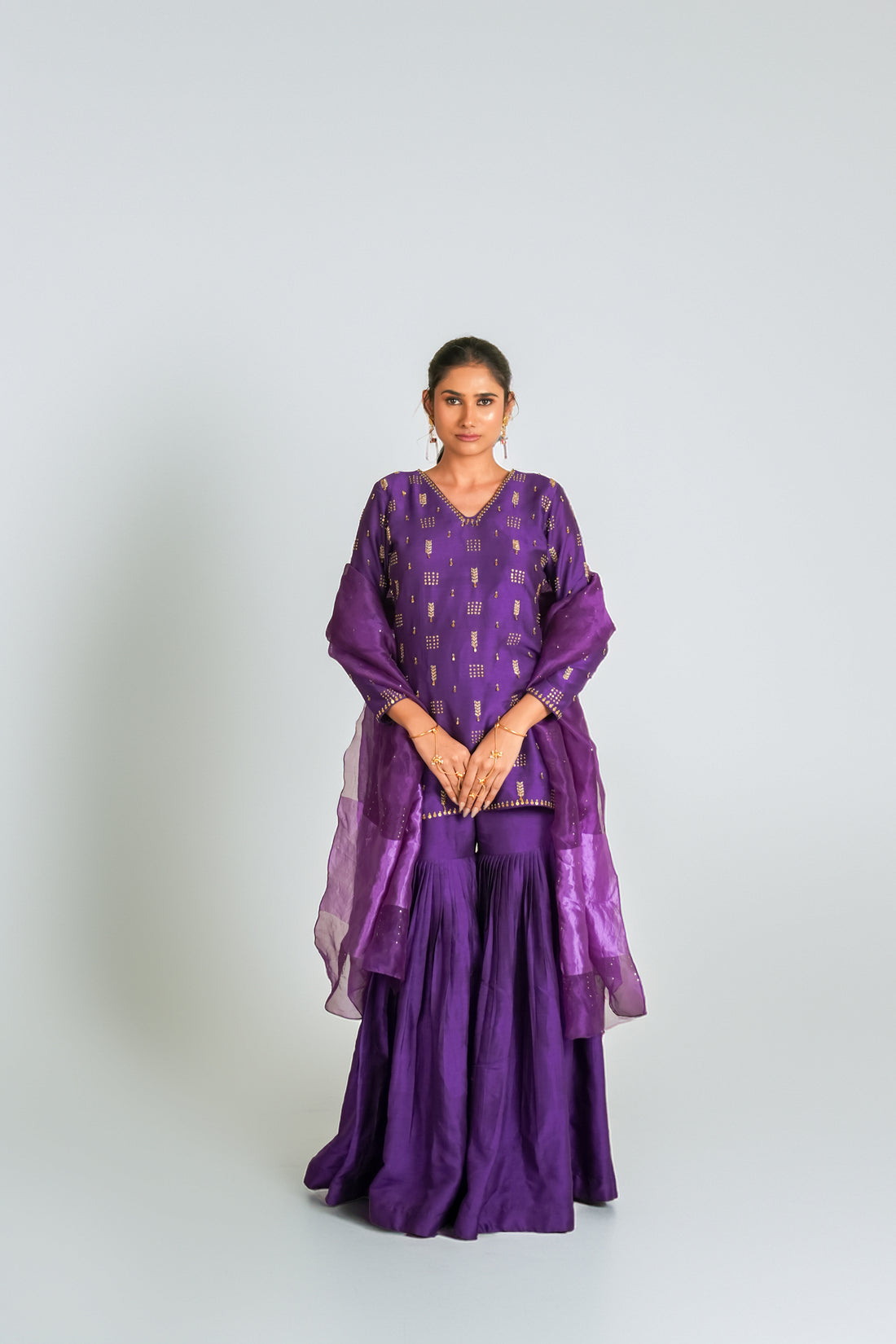 The Coin Edit| Purple Sharara Set