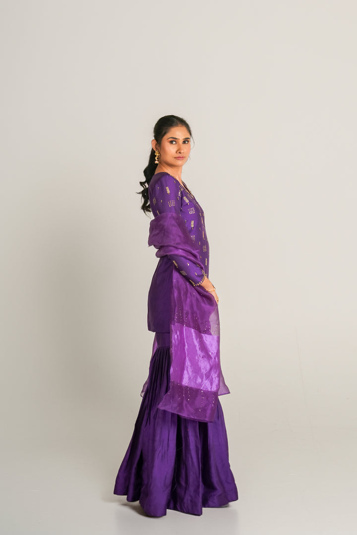 The Coin Edit| Purple Sharara Set