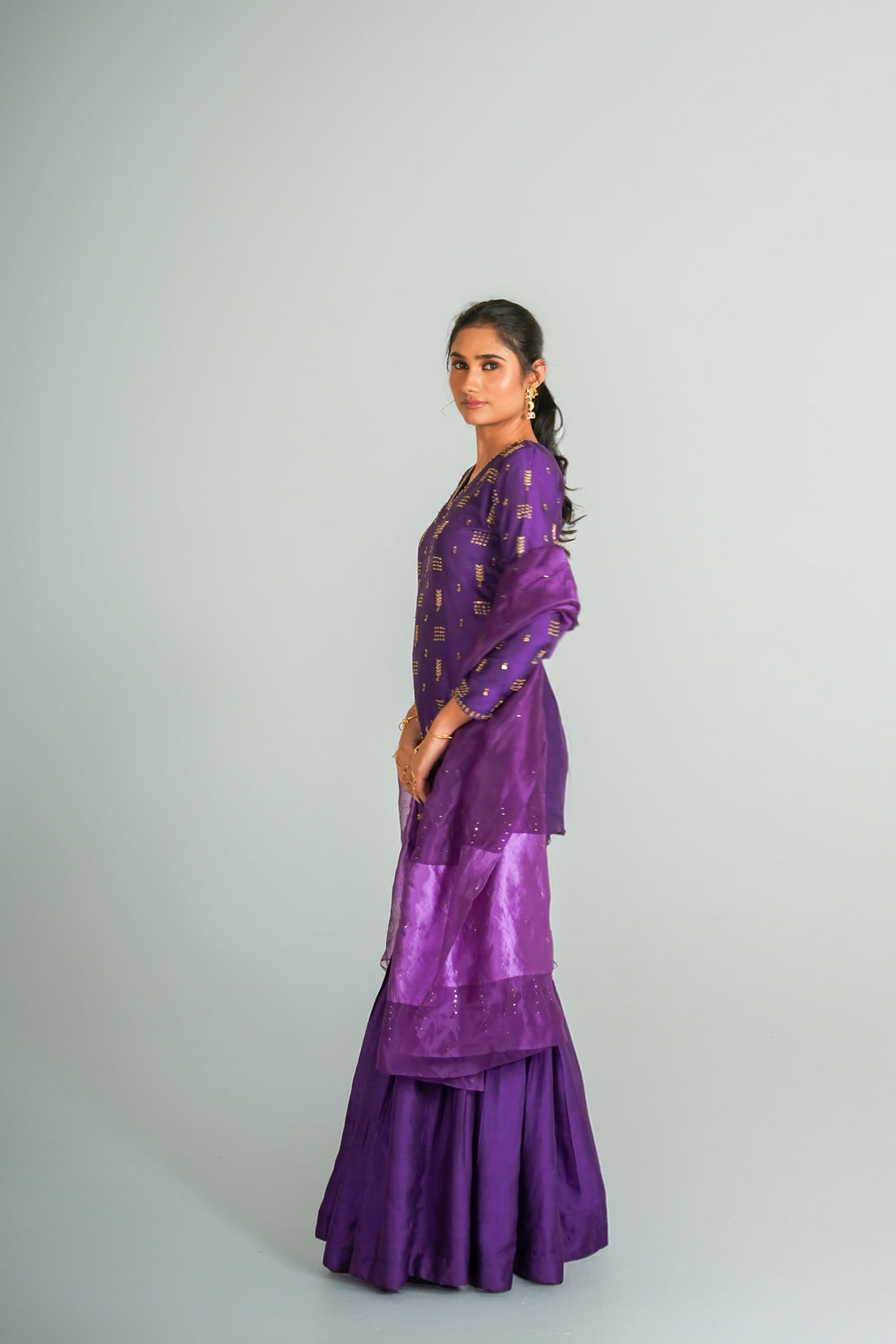 The Coin Edit| Purple Sharara Set