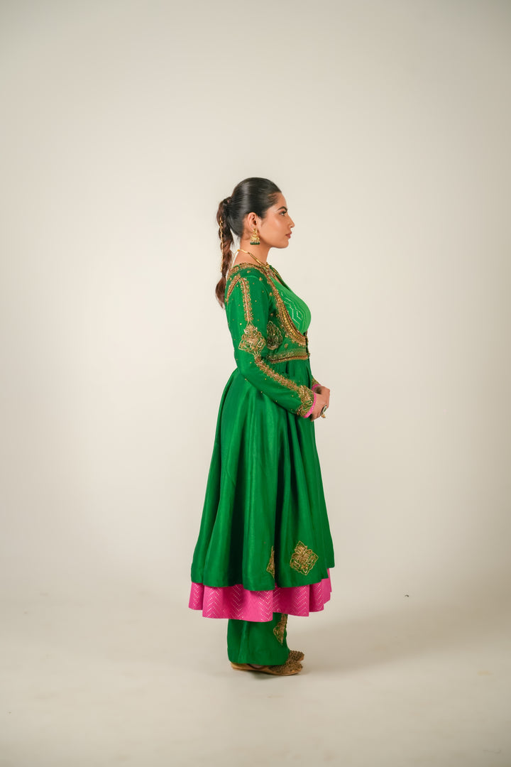 The Dagina | Green Anarkali Set