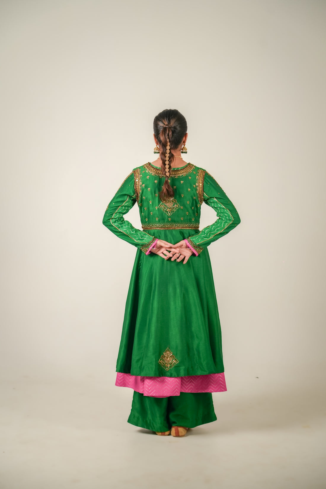 The Dagina | Green Anarkali Set