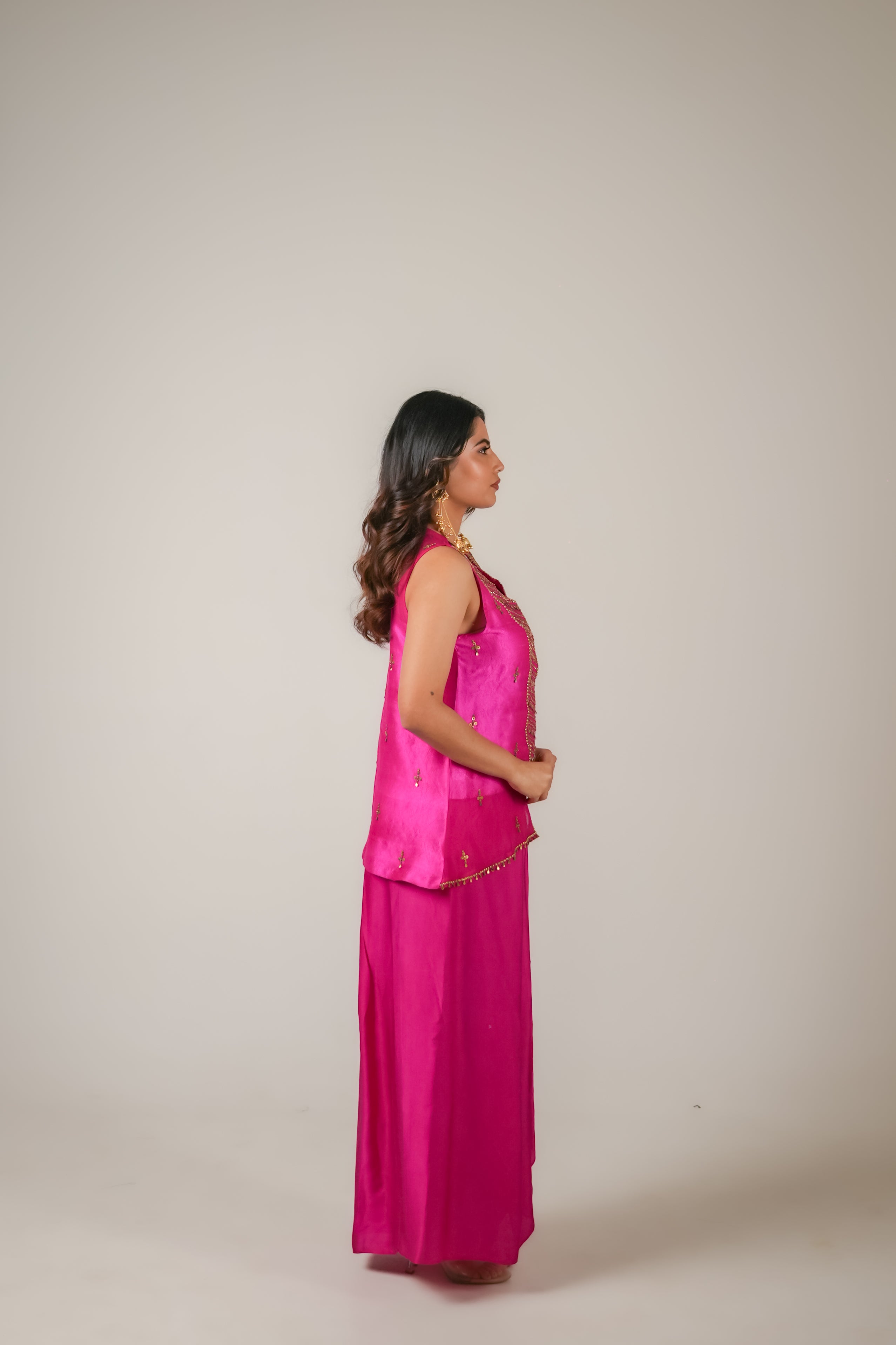The coin edit | Pink Drape Skirt Set