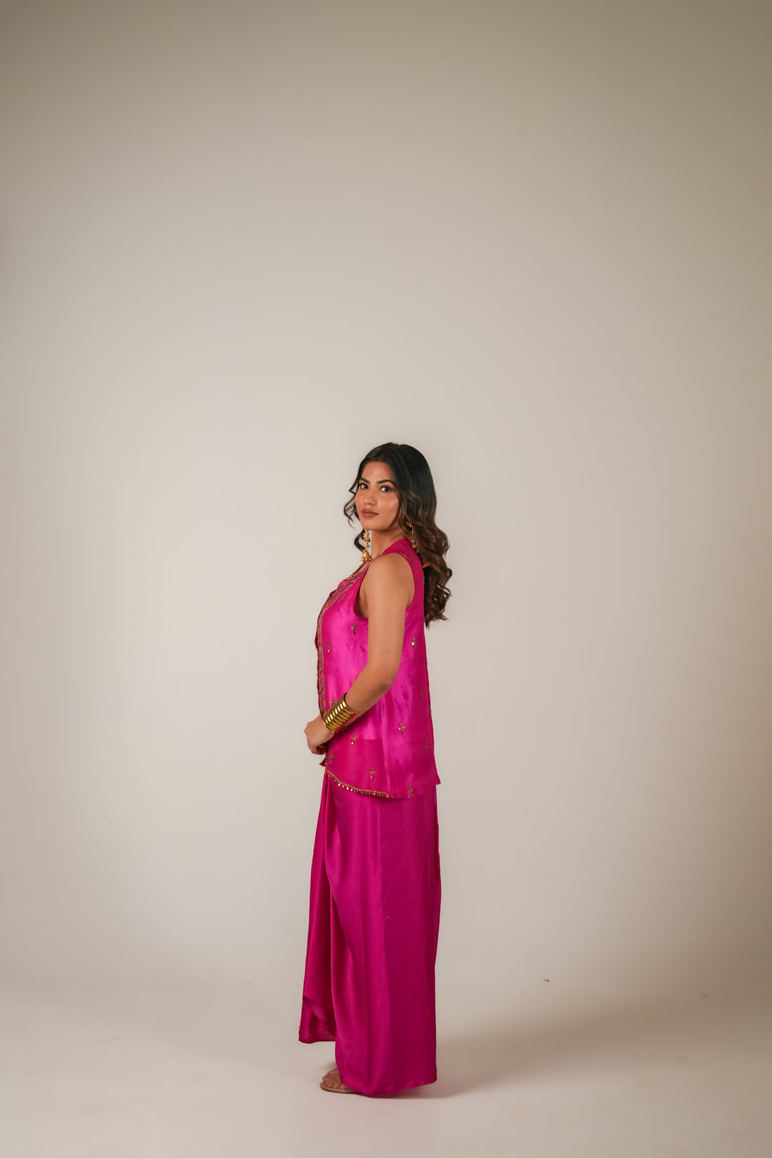 The coin edit | Pink Drape Skirt Set