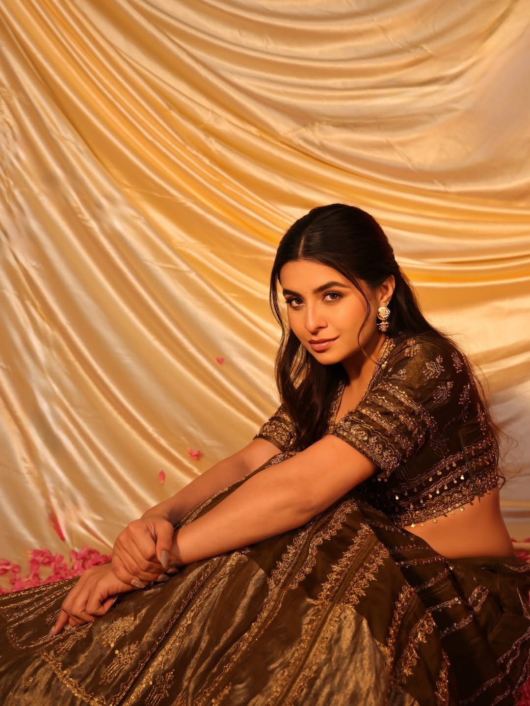 Prerna Mehra in Olive Green Lehenga Set