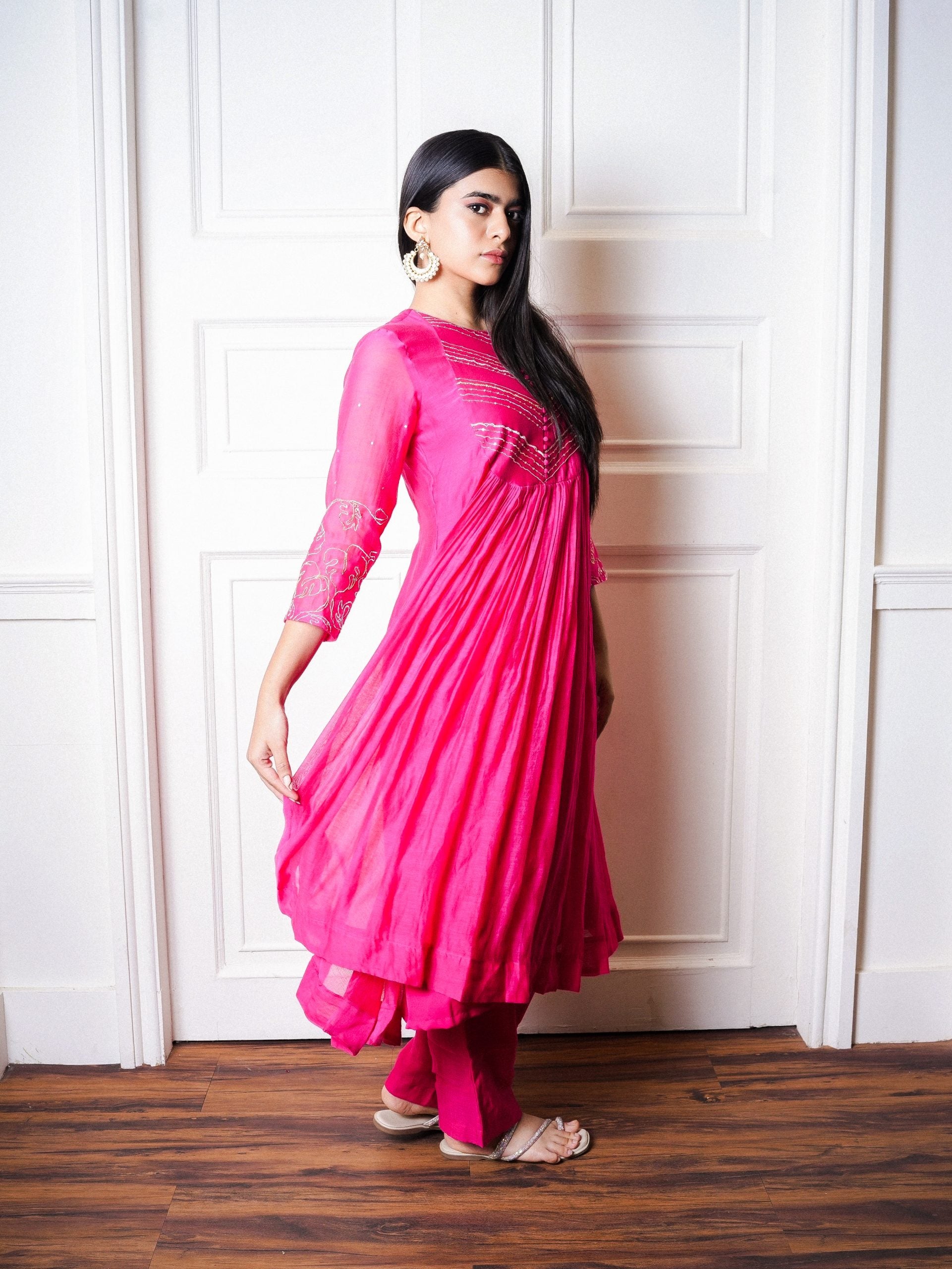 A-Line Flared Top with Pants.