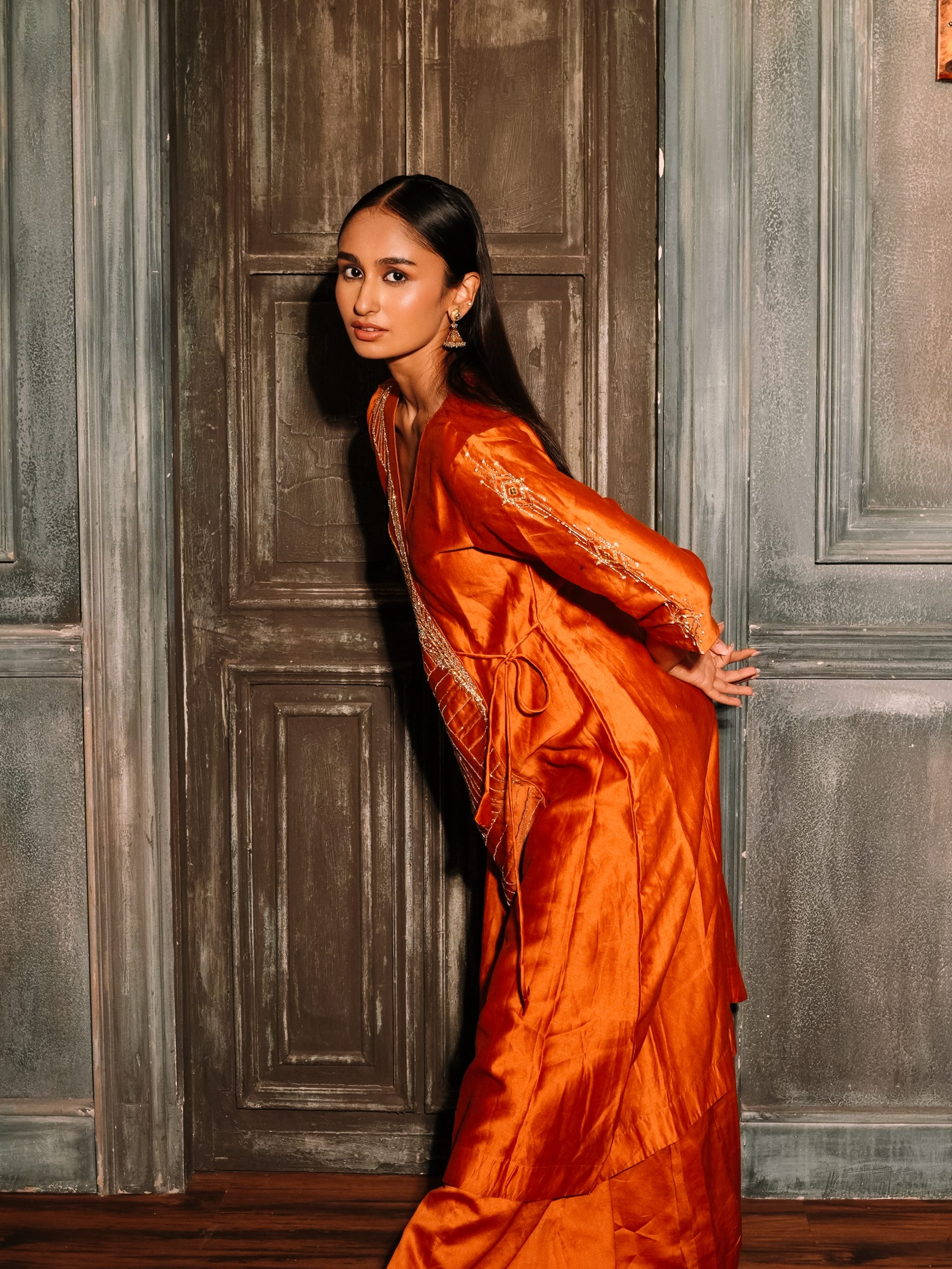 Burnt Orange Anghrakha – Poshak