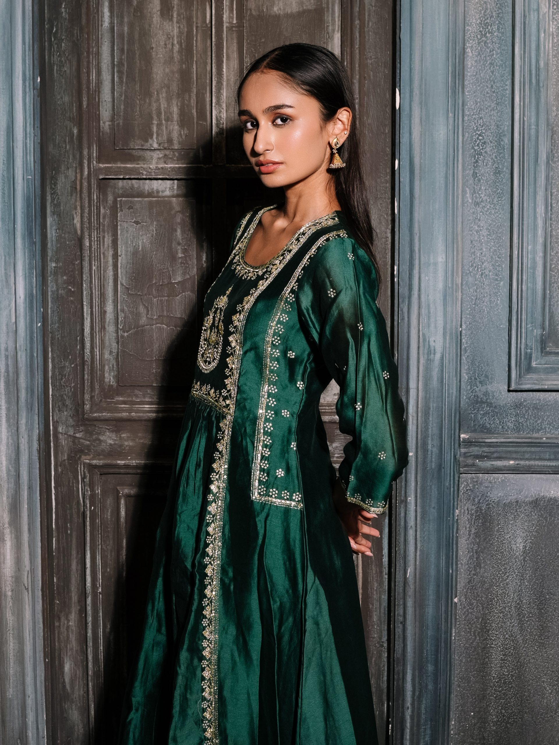 zardoshi work chanderi silk