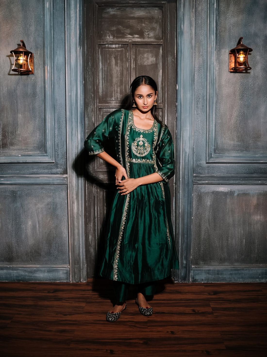 zardoshi work chanderi silk