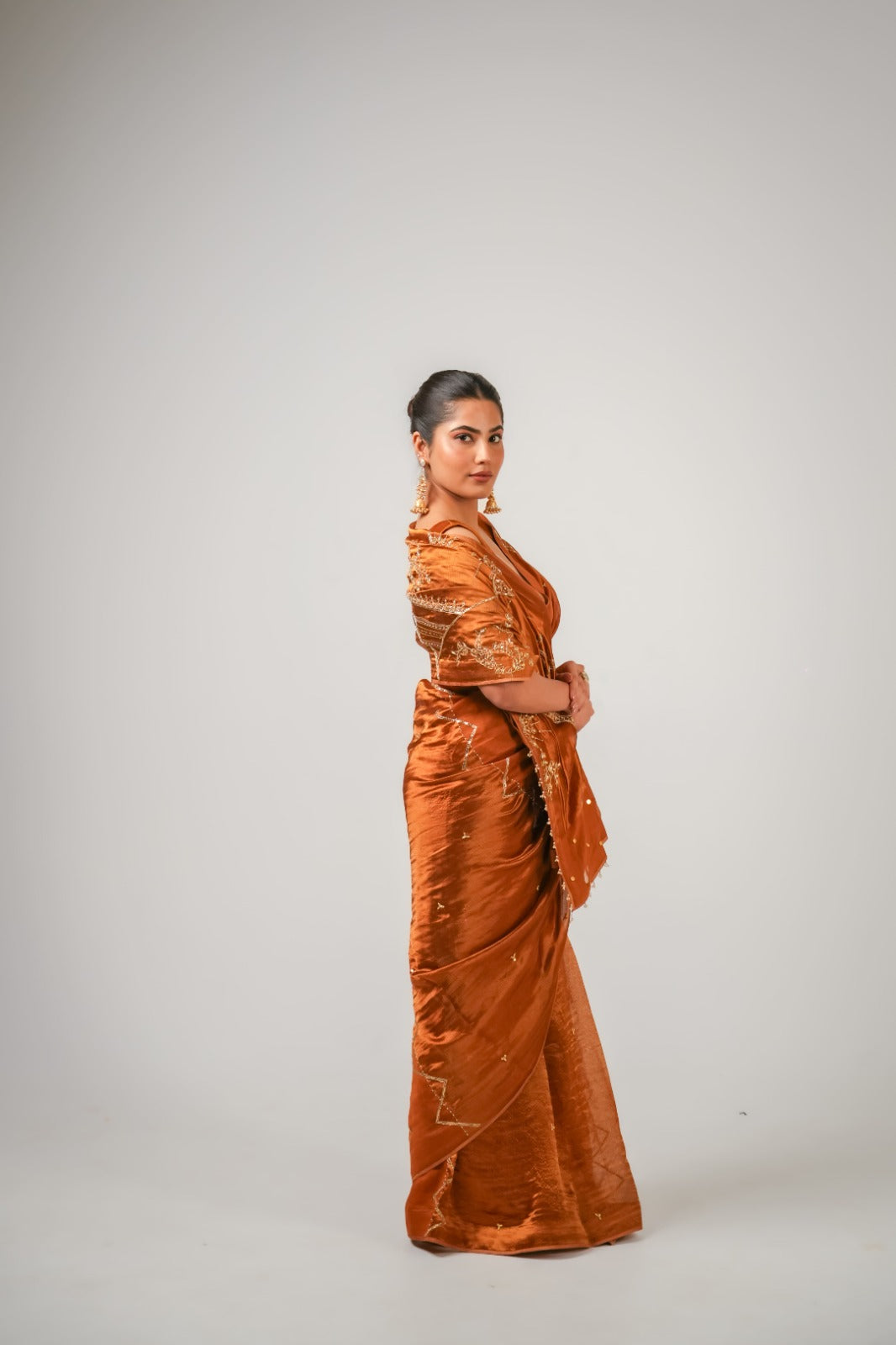 Lakeer | Rust Saree