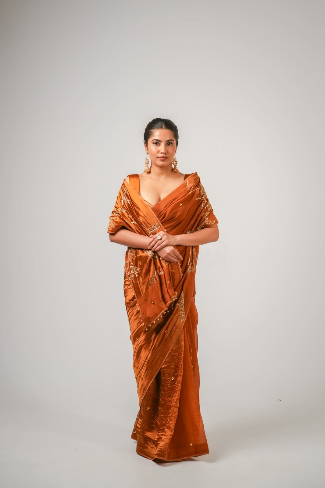 Lakeer | Rust Saree
