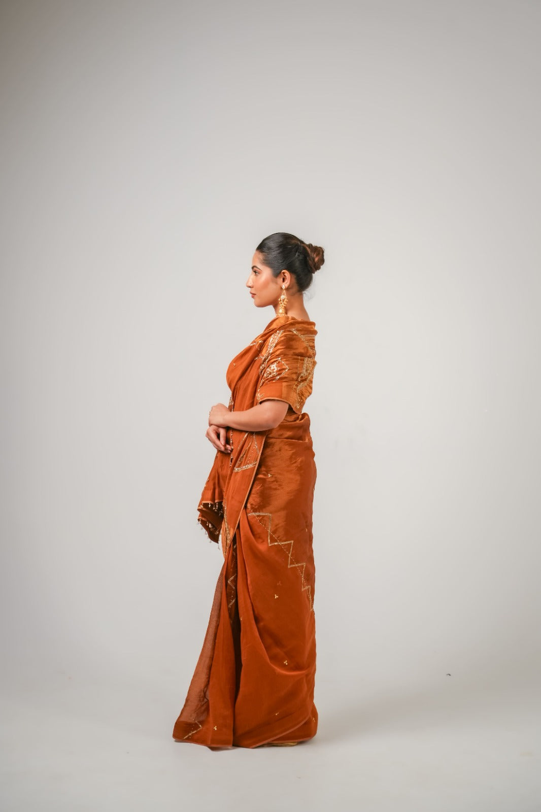 Lakeer | Rust Saree