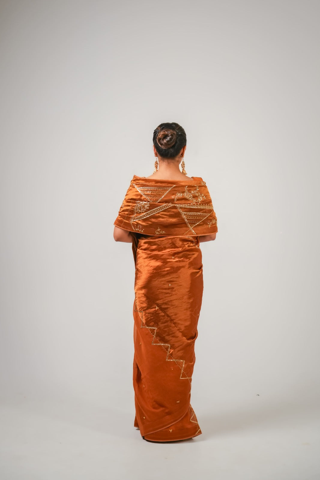 Lakeer | Rust Saree